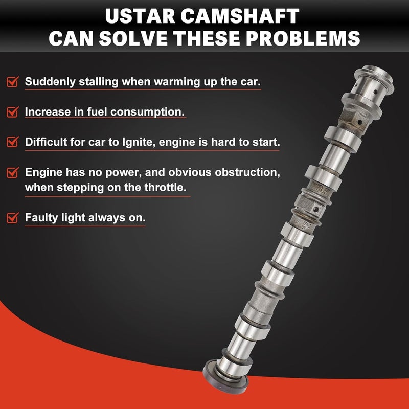 USTAR Right Side Intake Camshaft for Jeep, Dodge, Chrysler & Ram 3.6L V6 Models 05184380AH, 5184380AE, 5184380AF, 5184380AD, 5184380AG - Image 5